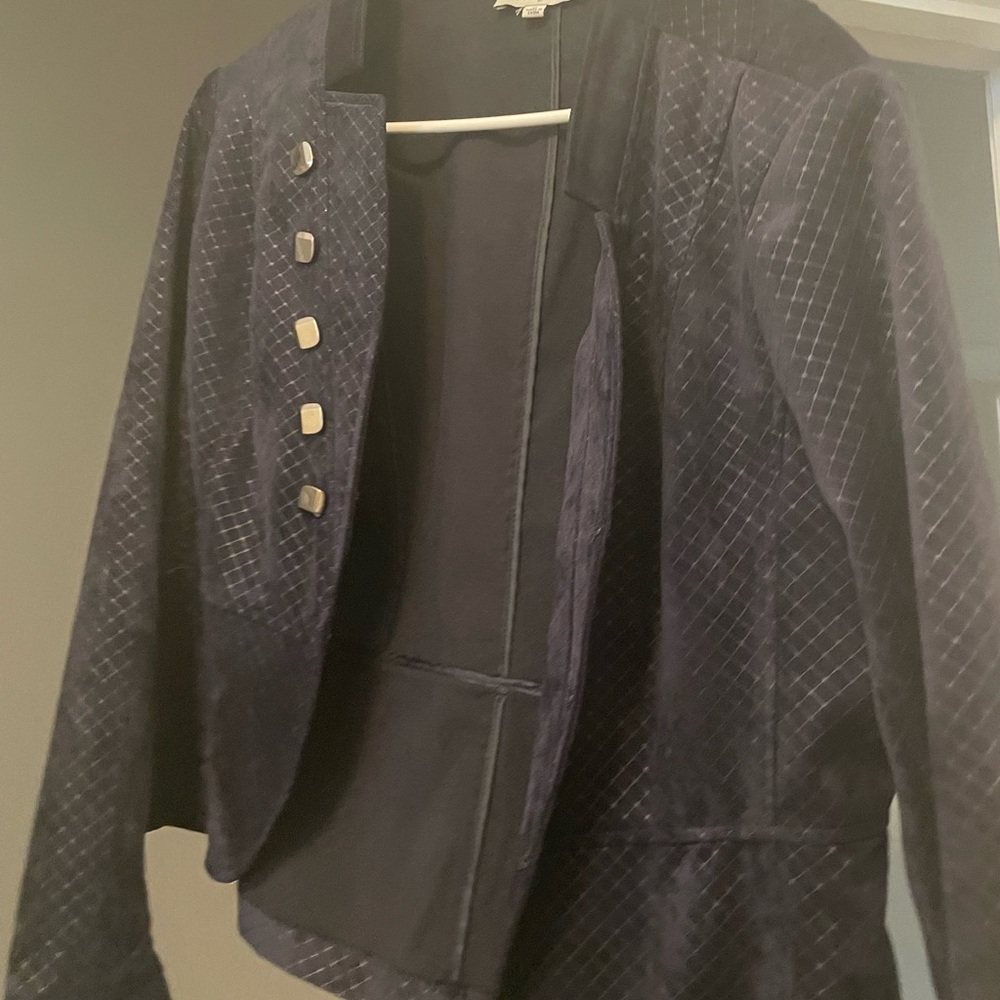 Blue blazer never worn.. suede